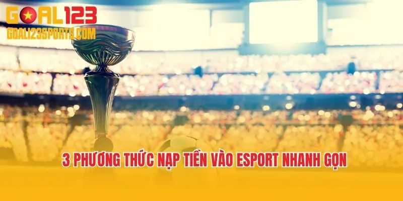 3 phương thức nạp tiền vào Esport nhanh gọn